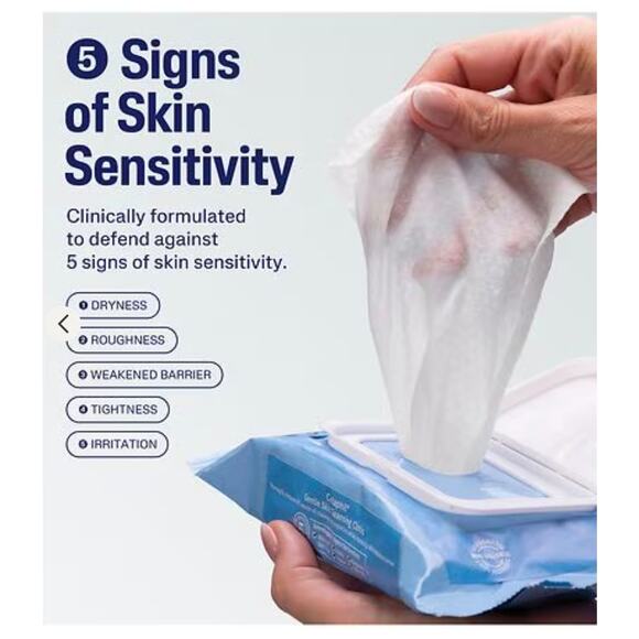 Cetaphil Gentle Skin Cleansing Cloths Fragrance Free 10 Moistened Cloths s31 b1 - Picture 3 of 7